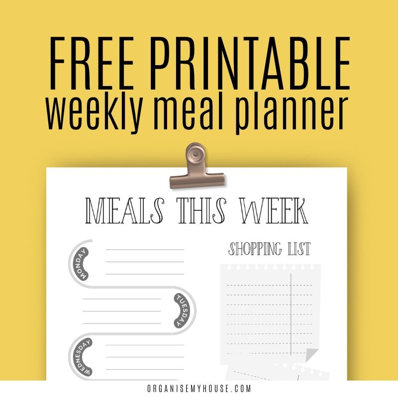 Handy Free Printable Weekly Meal Planner With Grocery List
