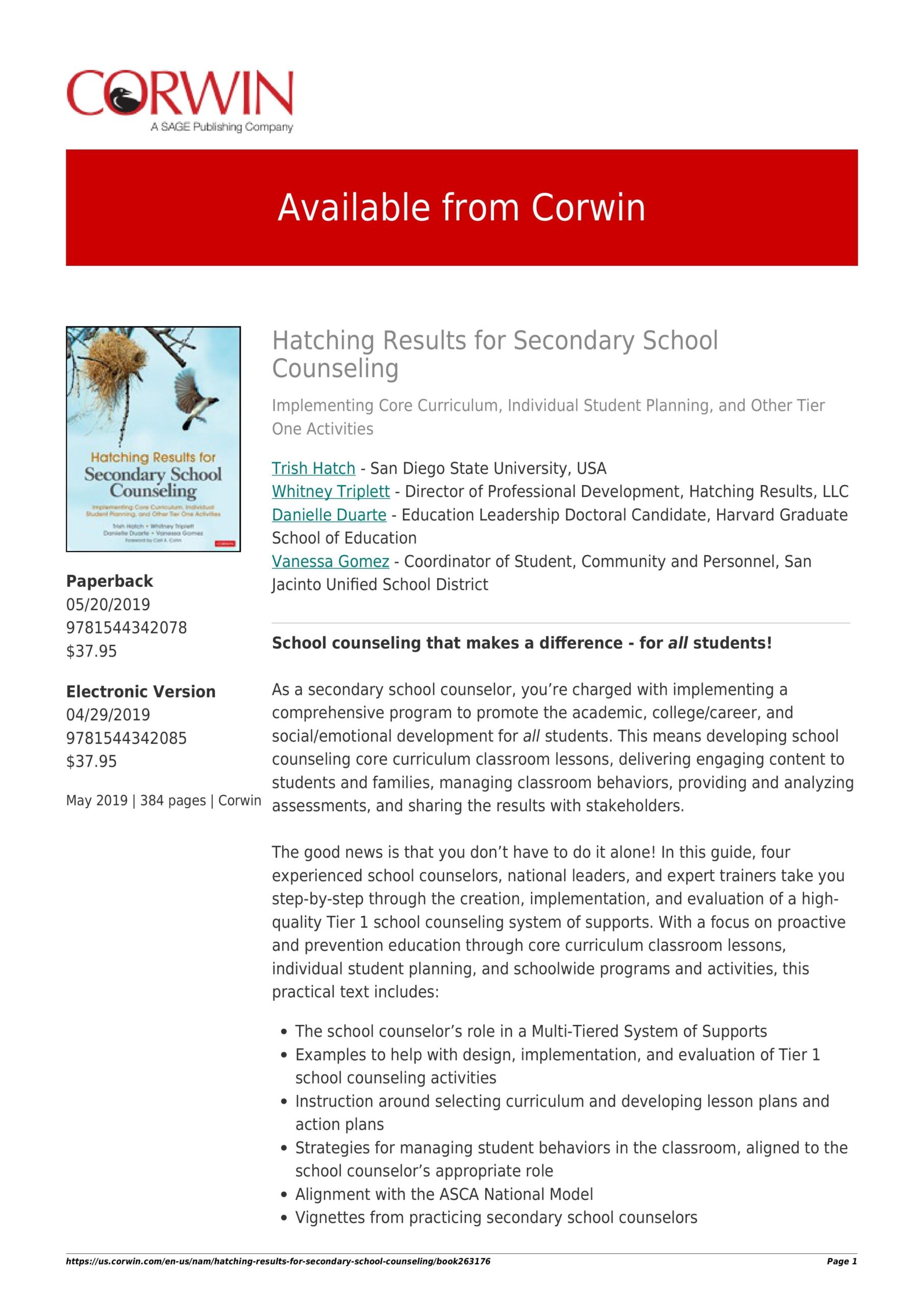 Hatching Results For Secondary School Counseling Hatching 