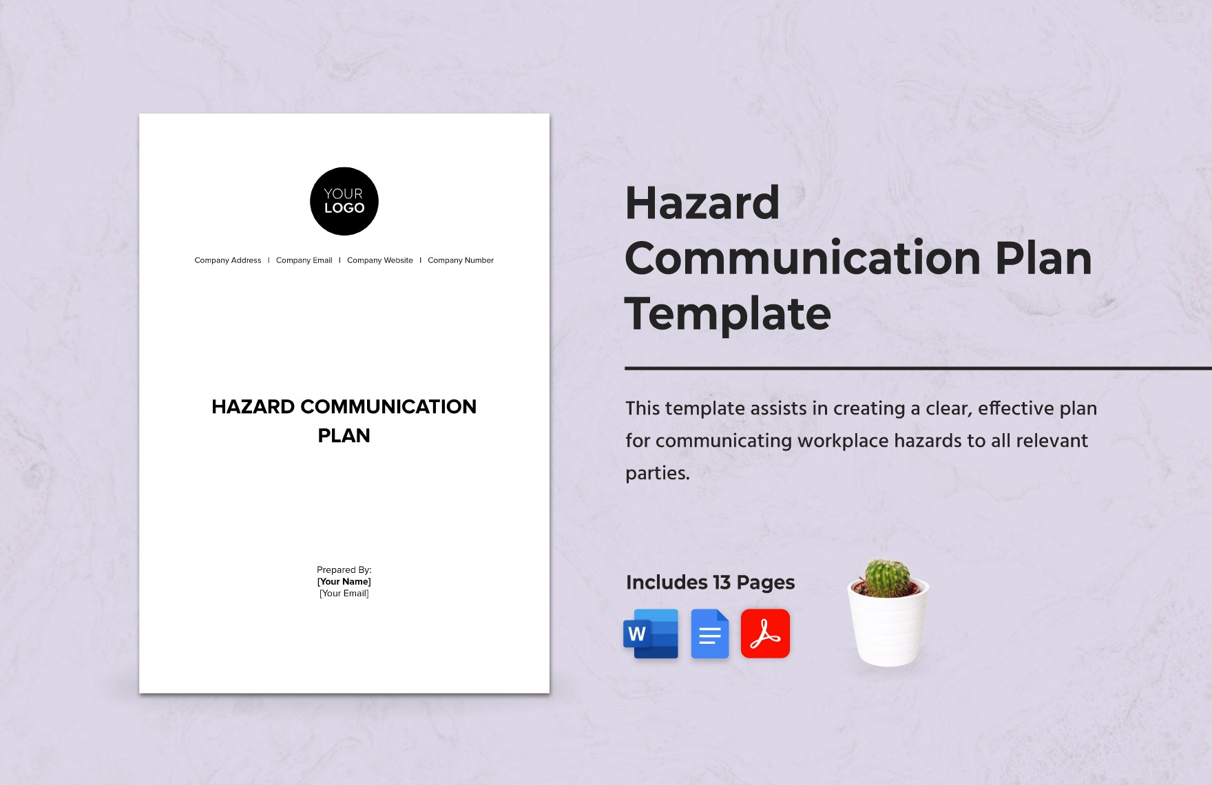 Hazard Communication Plan Template In PDF Word Google Docs 
