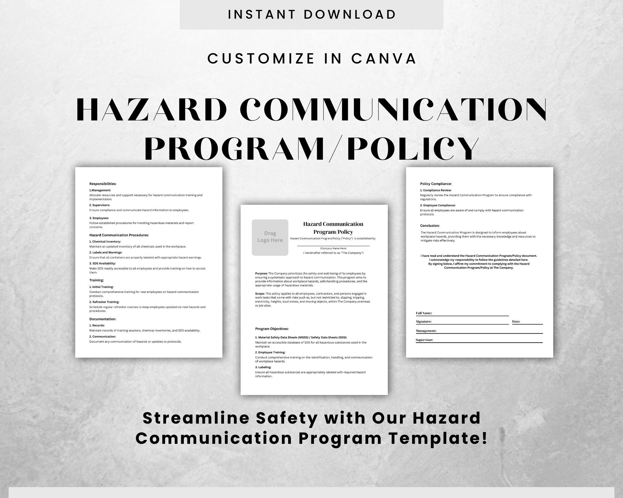 Hazard Communication Plan Template