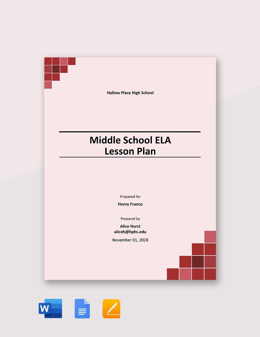 High School Daily Lesson Plan Template In PDF Word Google Docs Pages Download Template