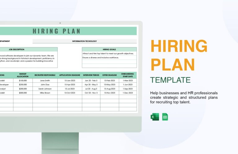 Hiring Plan Template In Excel Google Sheets Download Template