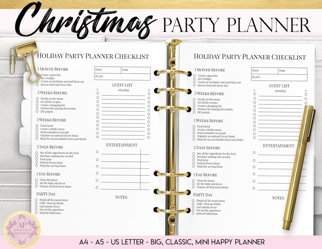 Holiday Party Planner Christmas Party Planner Holiday Event Organizer Etsy