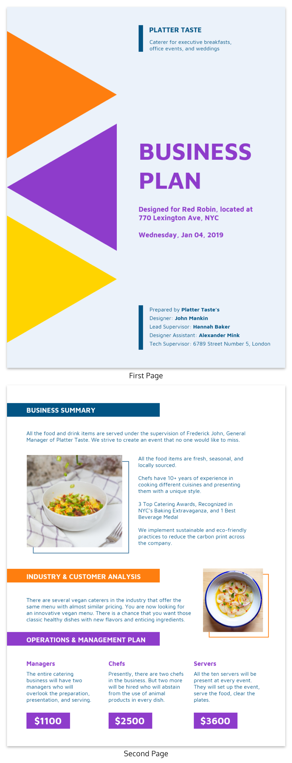 Hospitality Business Plan Format Template Venngage