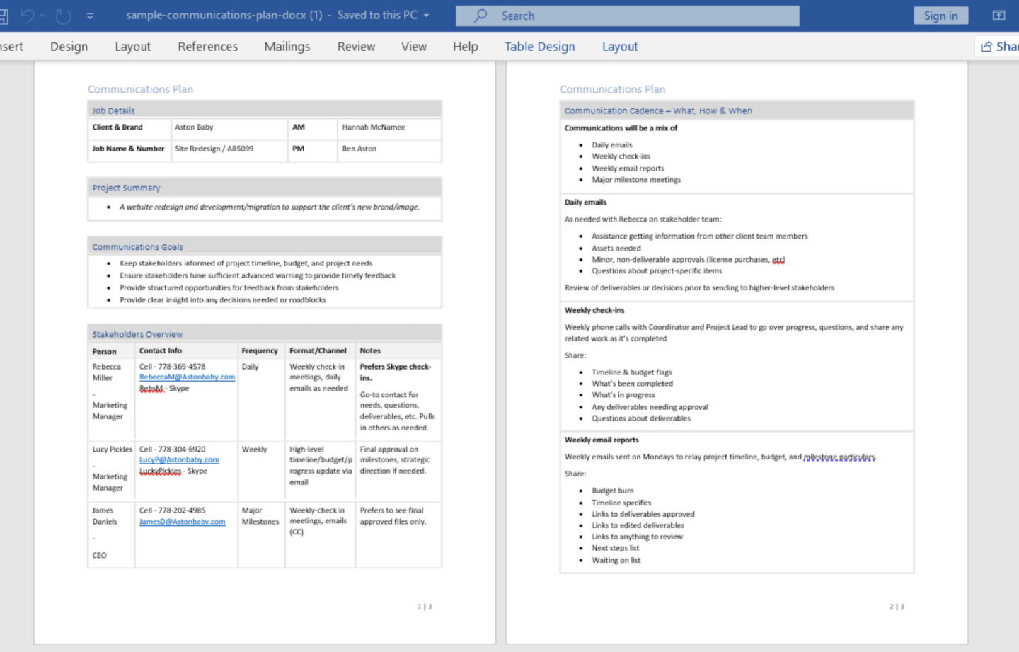 How To Create A Project Communication Plan Template 