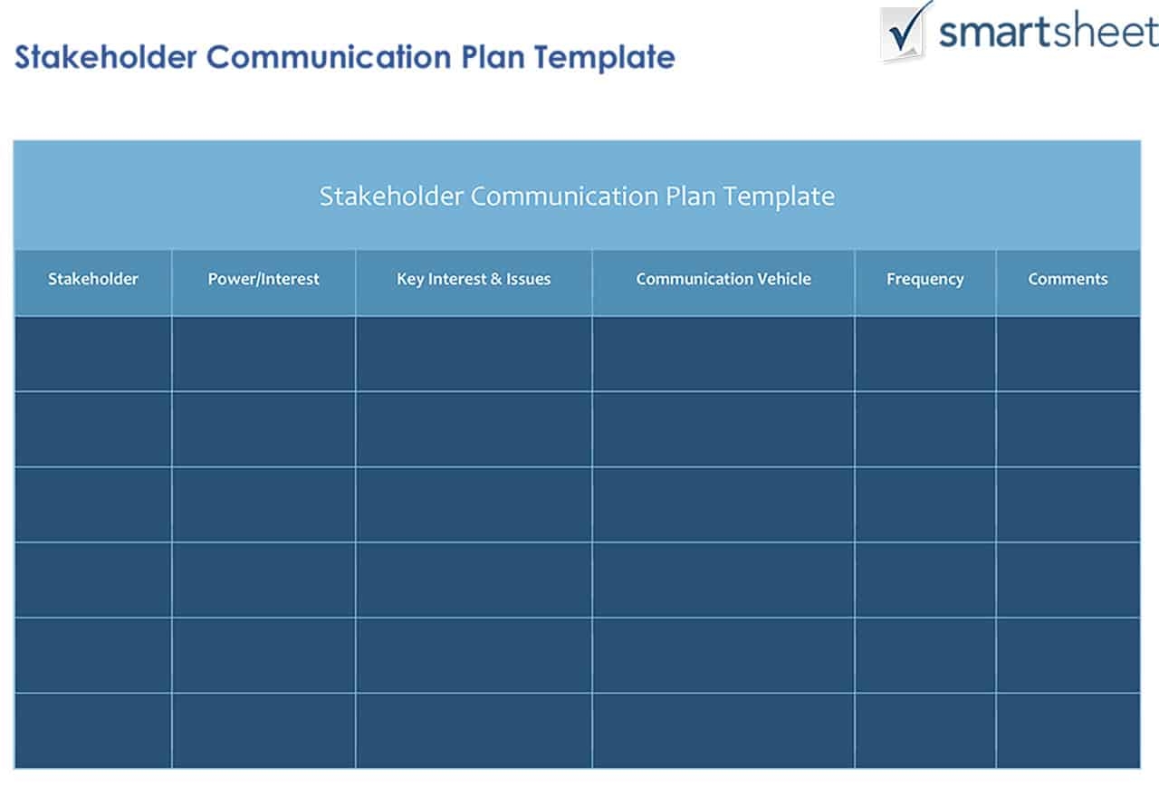 How To Create A Stakeholder Management Plan Smartsheet