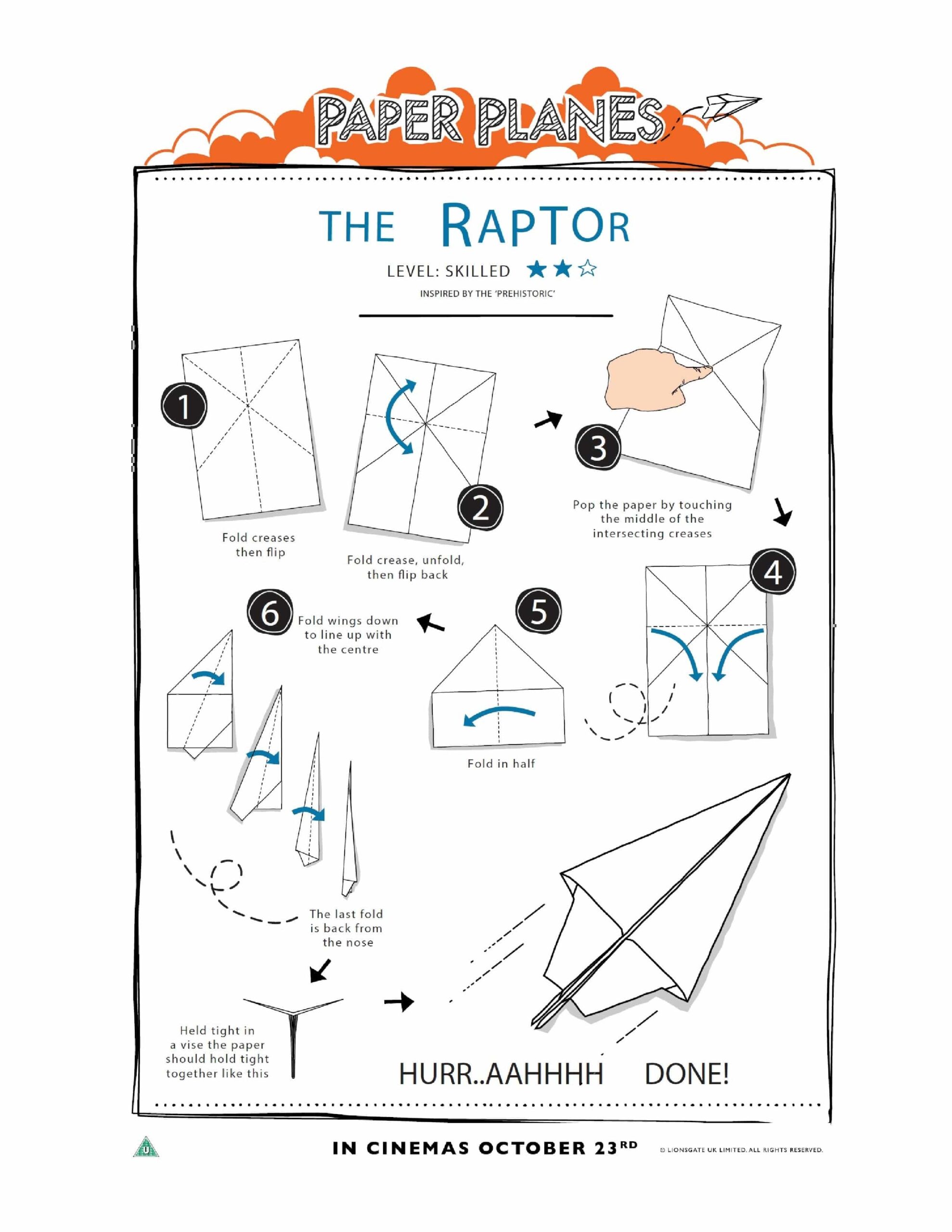 How To Fold Paper Planes with Free Printable Folding Plans In 