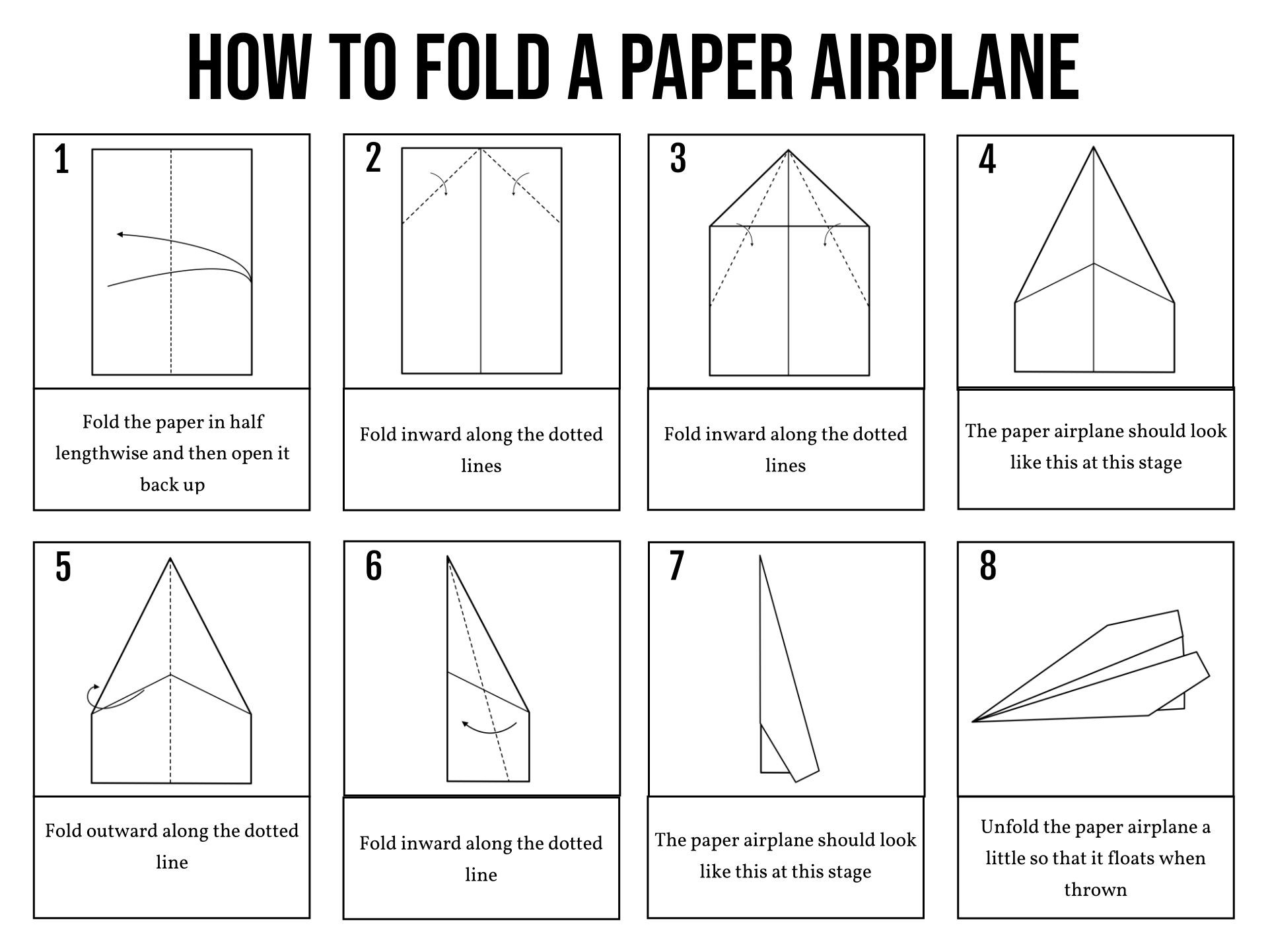 Beginner Free Printable Paper Airplane Templates