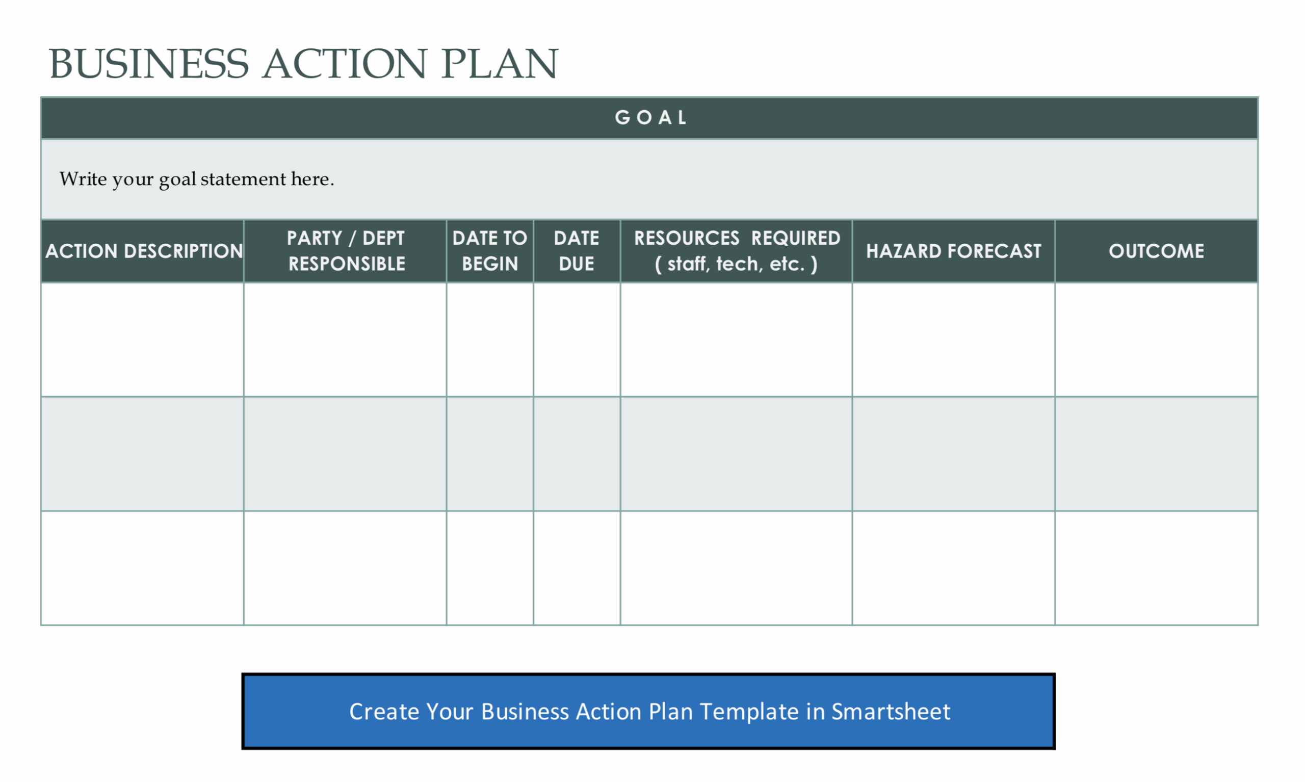 HR Action Plan Template Excel Templates