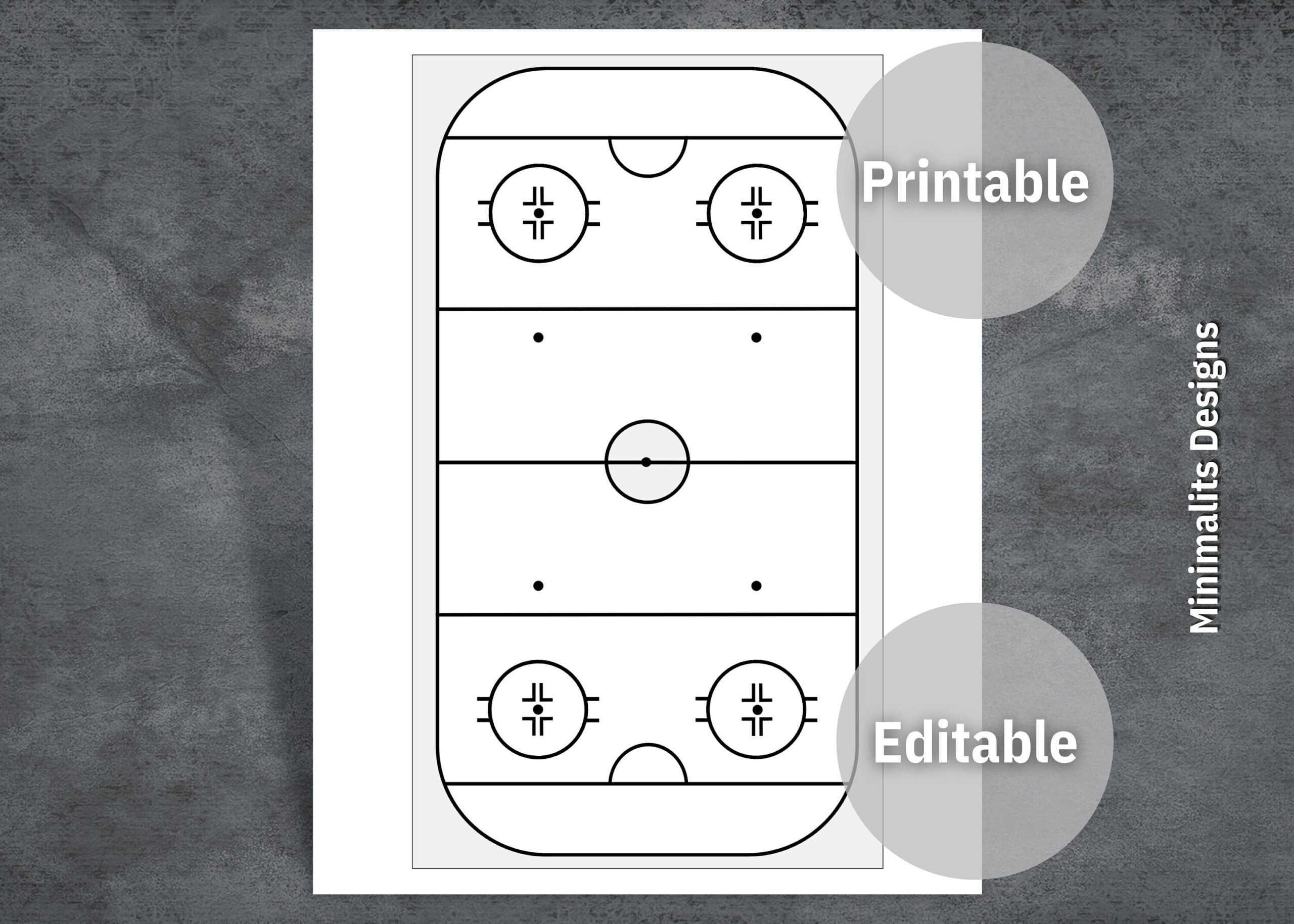 Ice Hockey Playbook Template Printable Blank Ice Hockey Rink Canva Template Ice Hockey Practice Plan Editable Ice Hockey Playbook Etsy Ireland