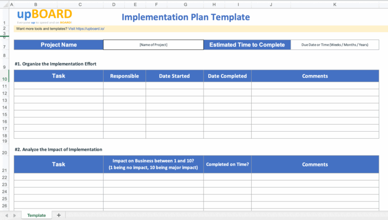 Implementation Plan Software Tools U0026 Online Templates