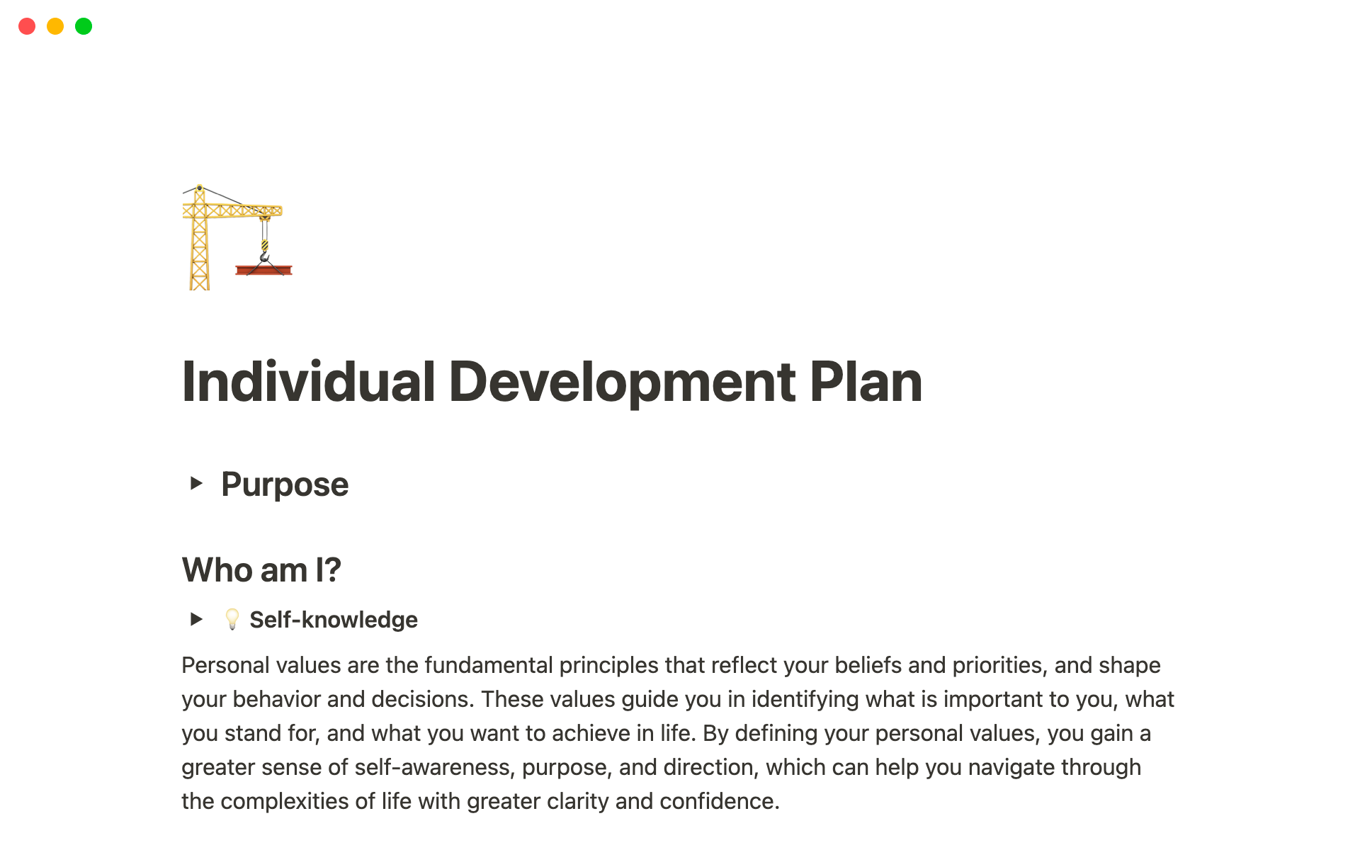 Individual Development Plan IDP Template Notion Marketplace