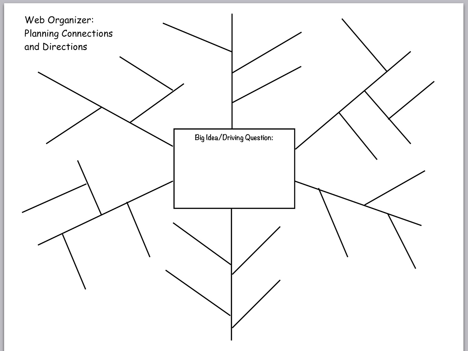Inquiring Minds Mrs Myers Kindergarten Planning Templates For 