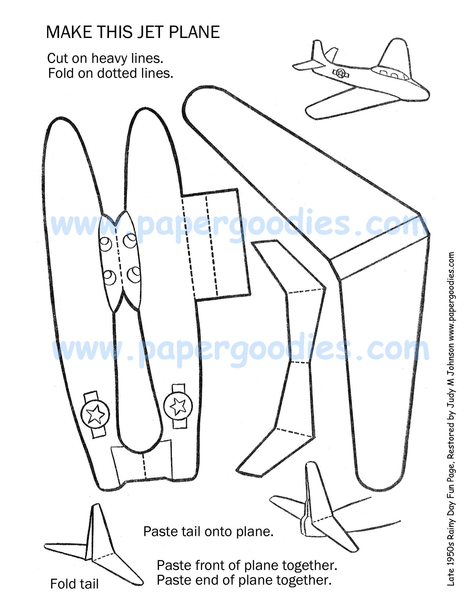 INSTANT PRINTABLE Download 2 Airplanes To Color cut fly Paper 