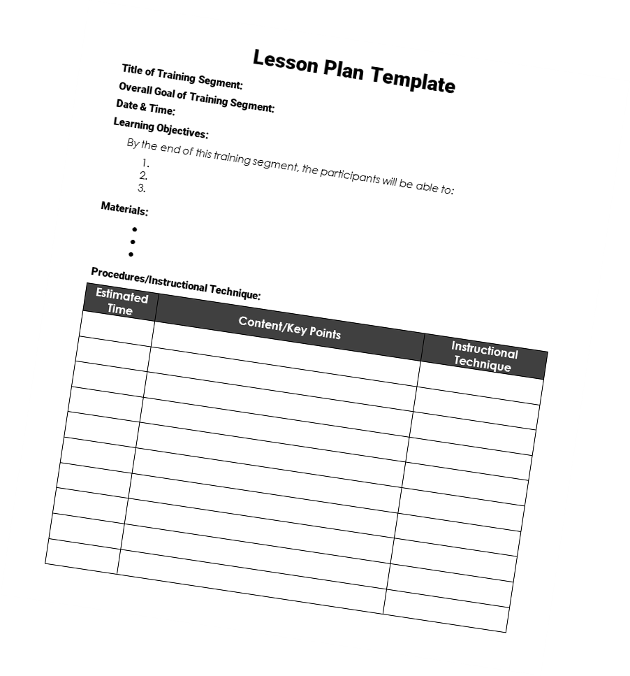 Tesol Lesson Plan Template