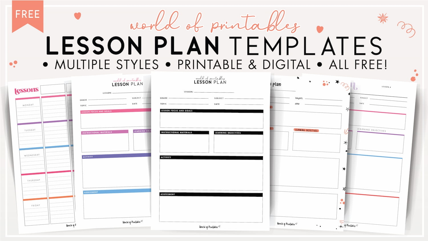 Free Editable Preschool Lesson Plan Template