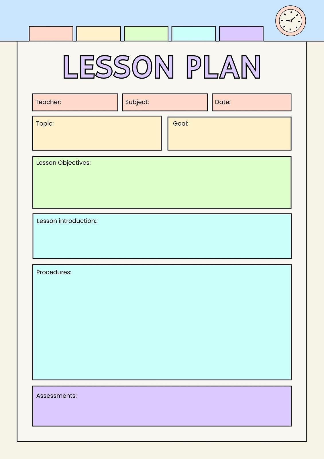 Lesson Plan Templates You Can Customize For Free Canva