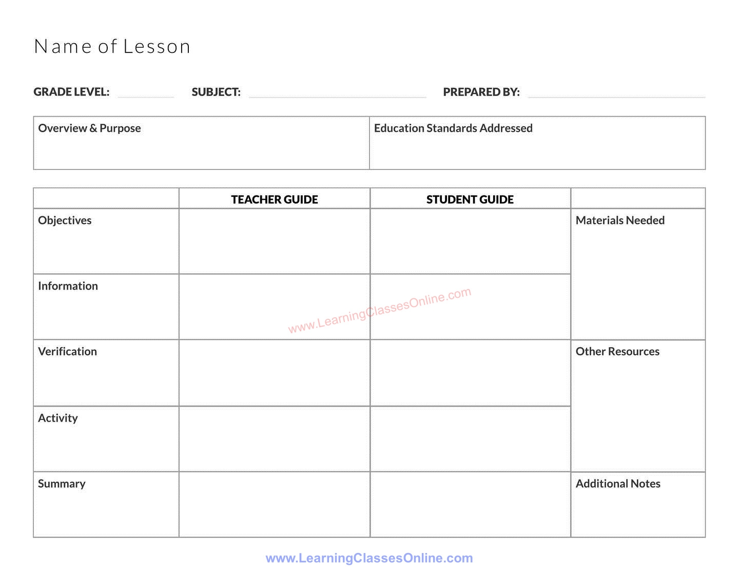 Lesson Plan