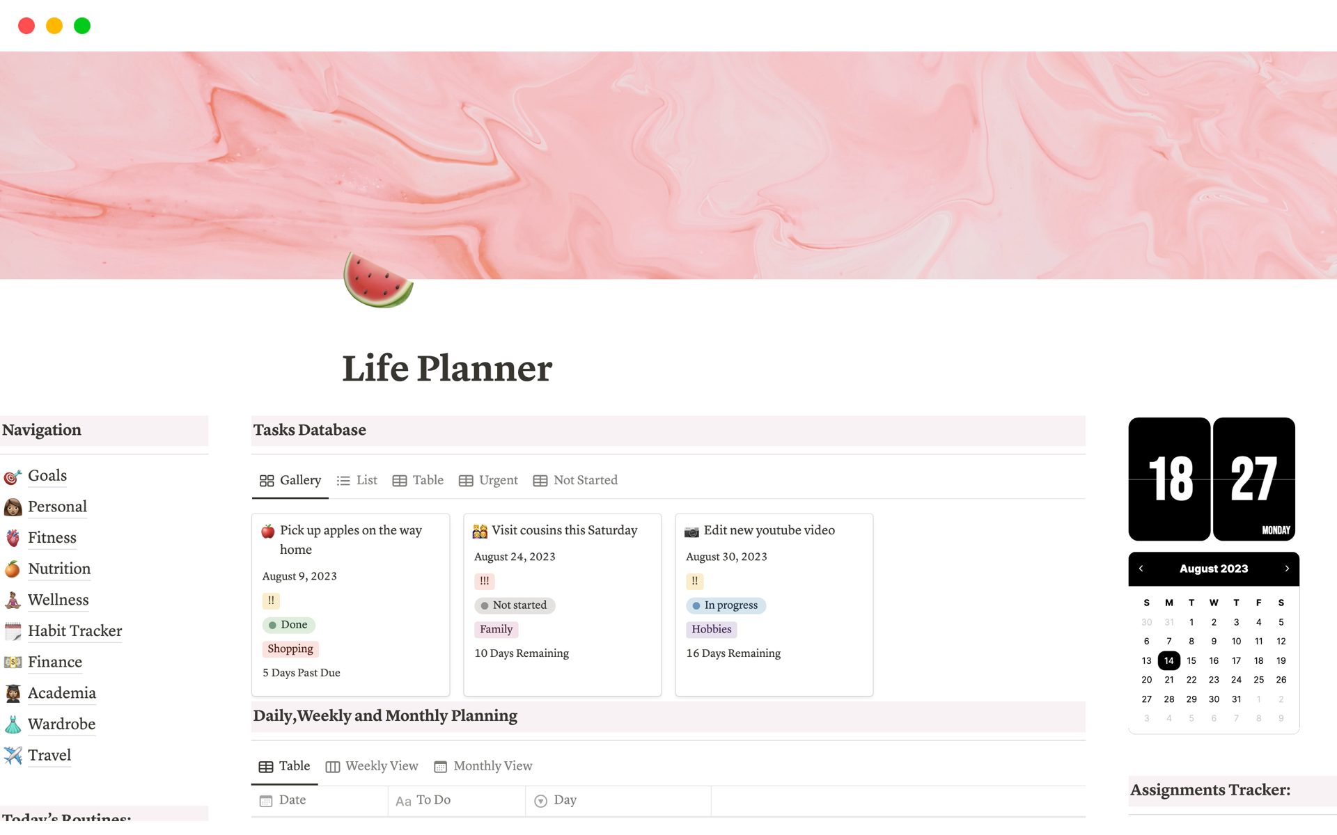 Life Planner Template By Stencilology Notion Marketplace