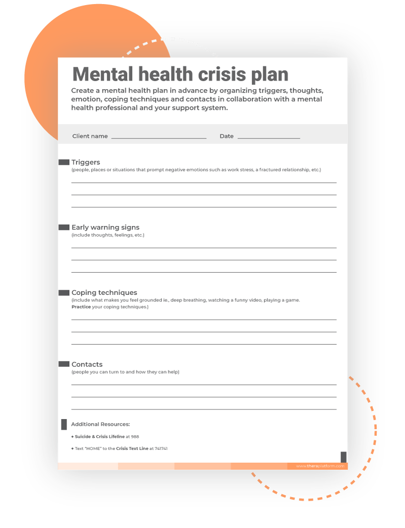 Mental Health Crisis Plan Template