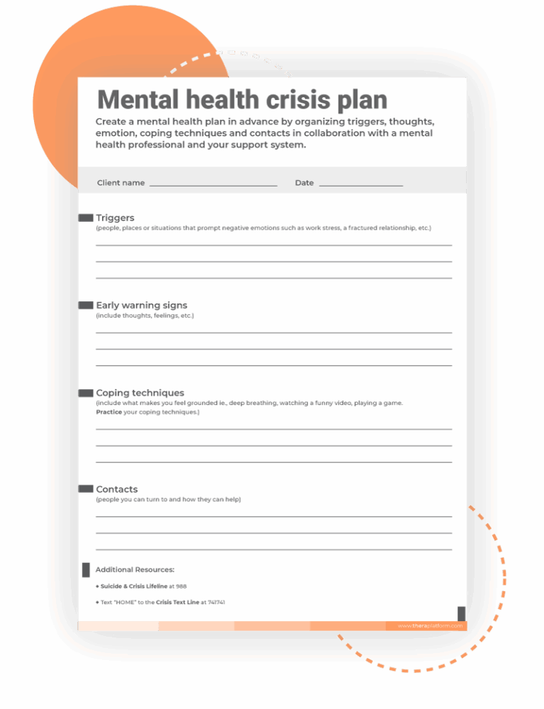 Mental Health Crisis Plan Template