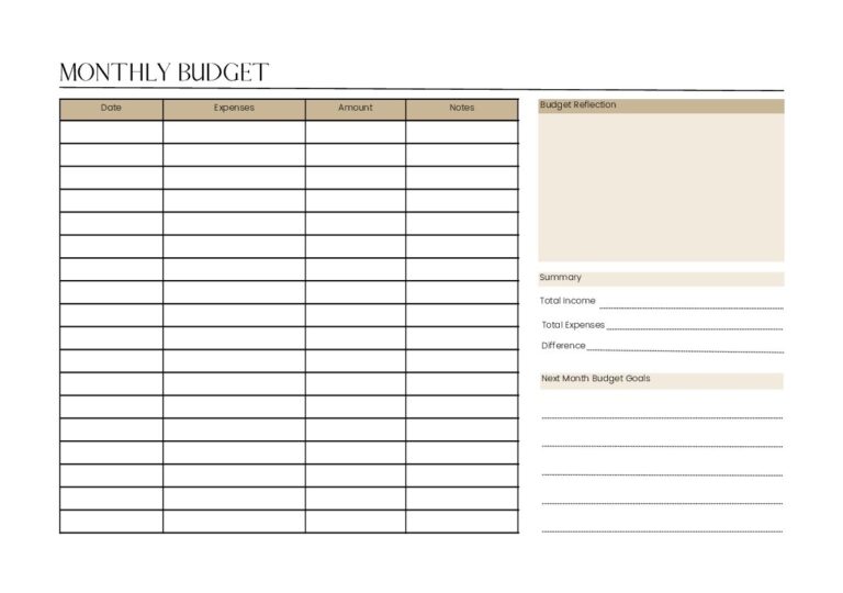 Monthly Budget Planner Clipmatic
