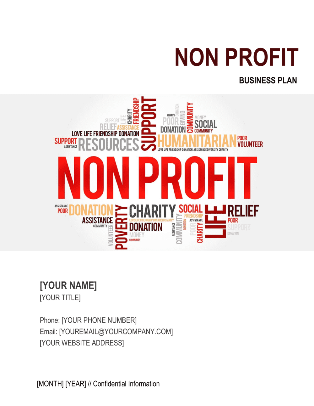 Business Plan For Non Profit Template