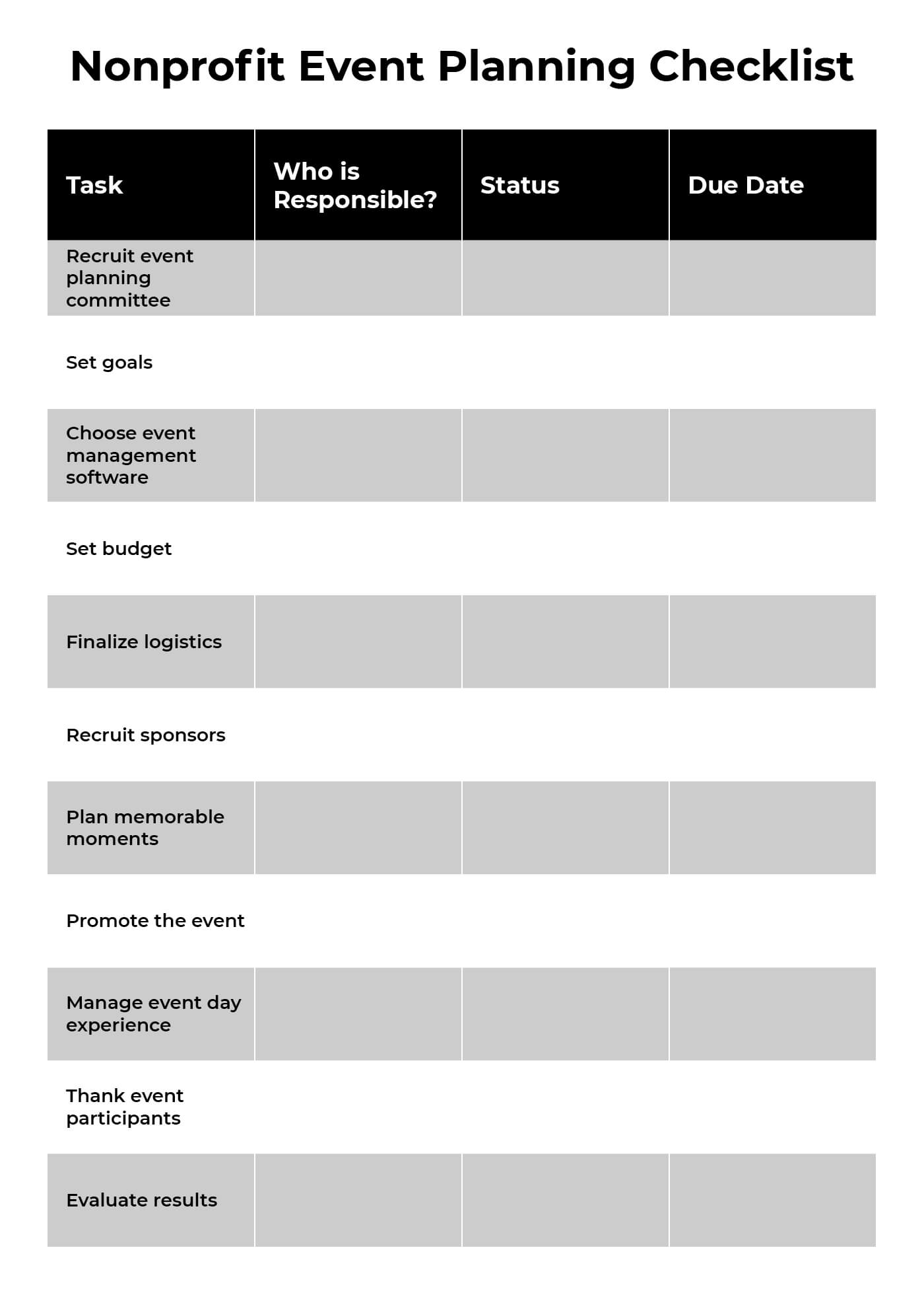 Nonprofit Event Management Checklist And Tips For Success