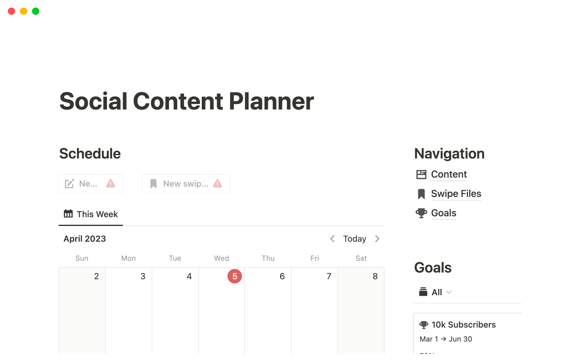 Notion Social Content Planner Template By Notionland Notion Marketplace