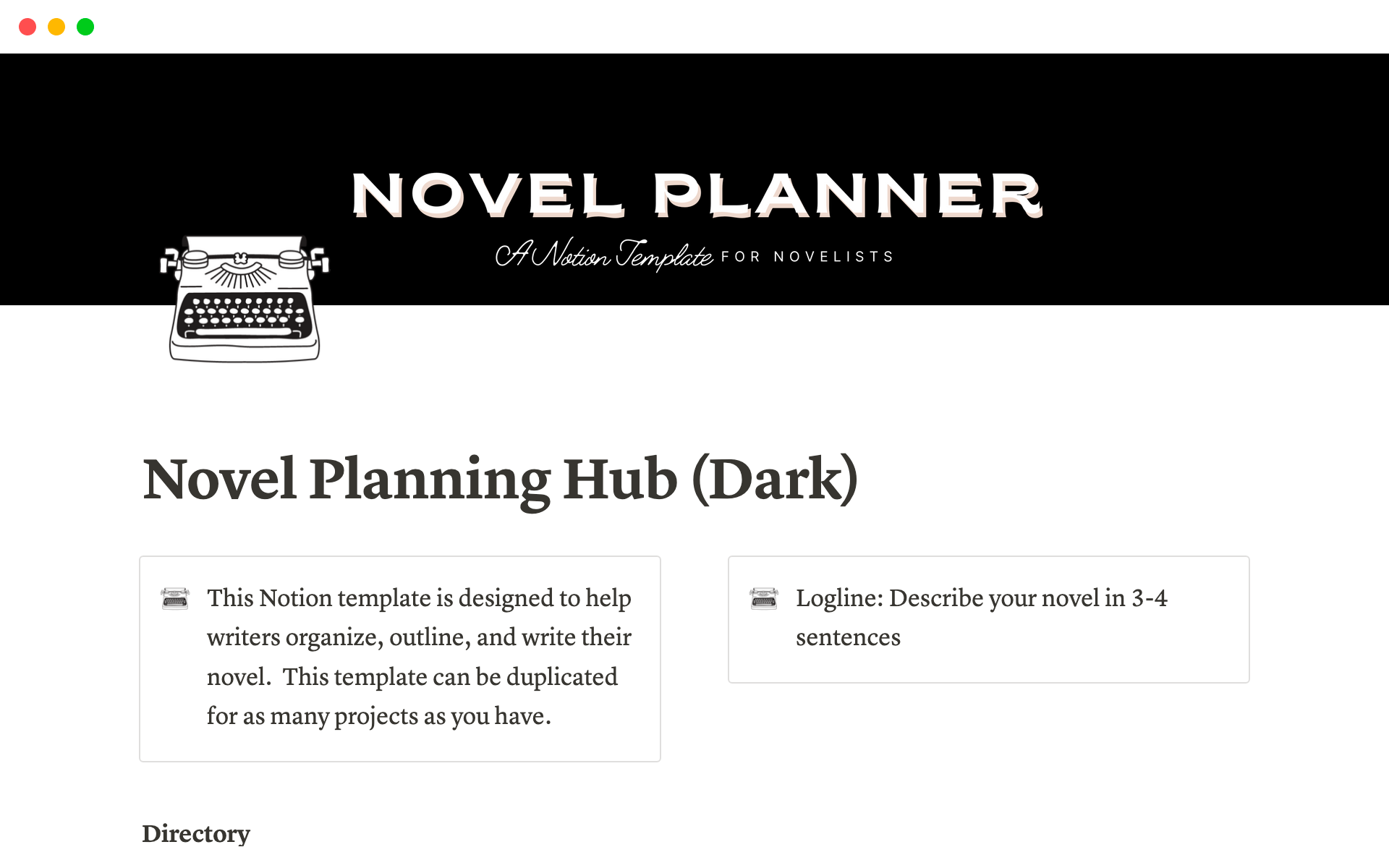 Novel Planner In Notion Template By Jessica Holland Notion Marketplace