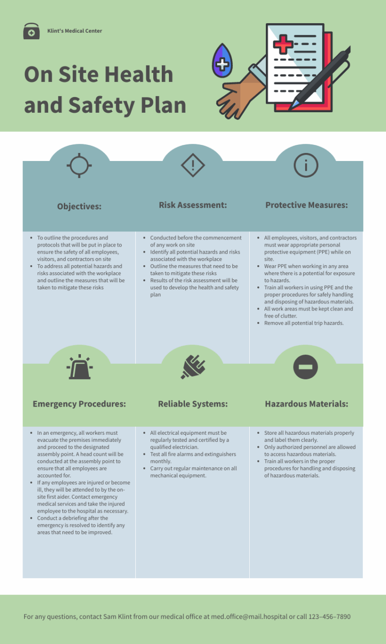 On site Health And Safety Plan Template Venngage