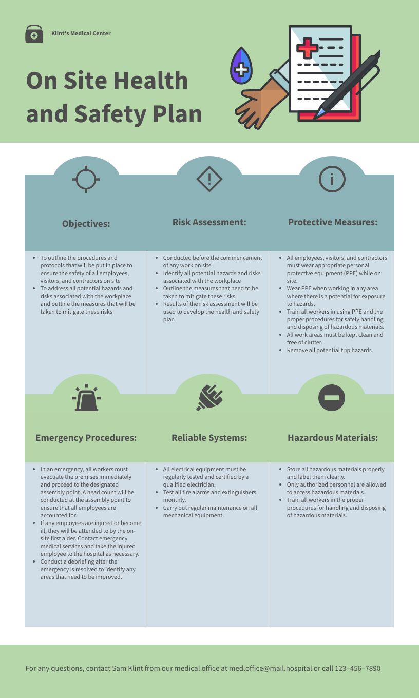 On site Health And Safety Plan Template Venngage