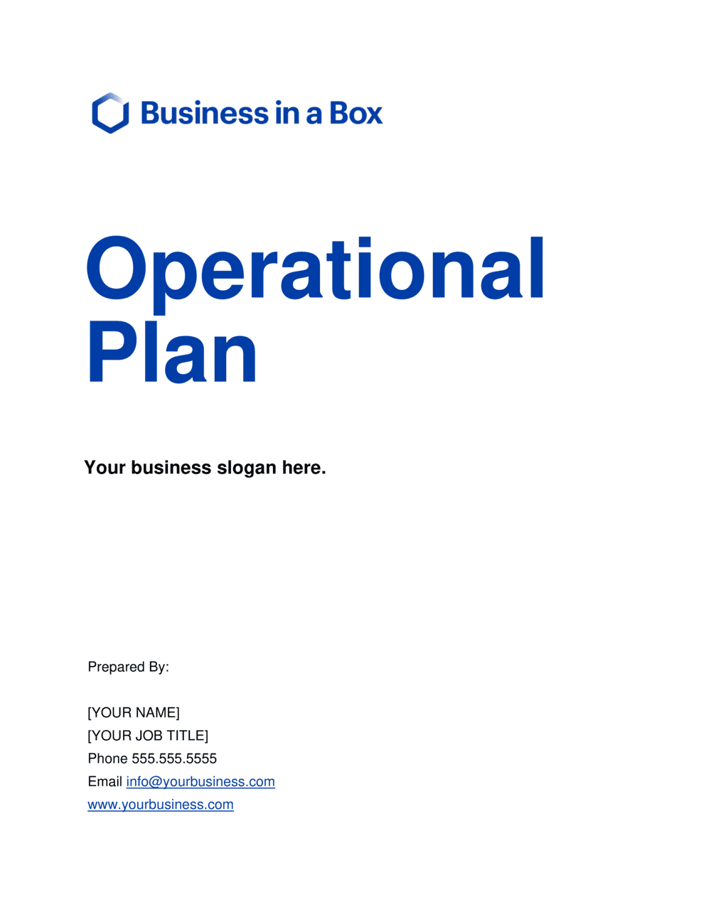 Operation Plan Template