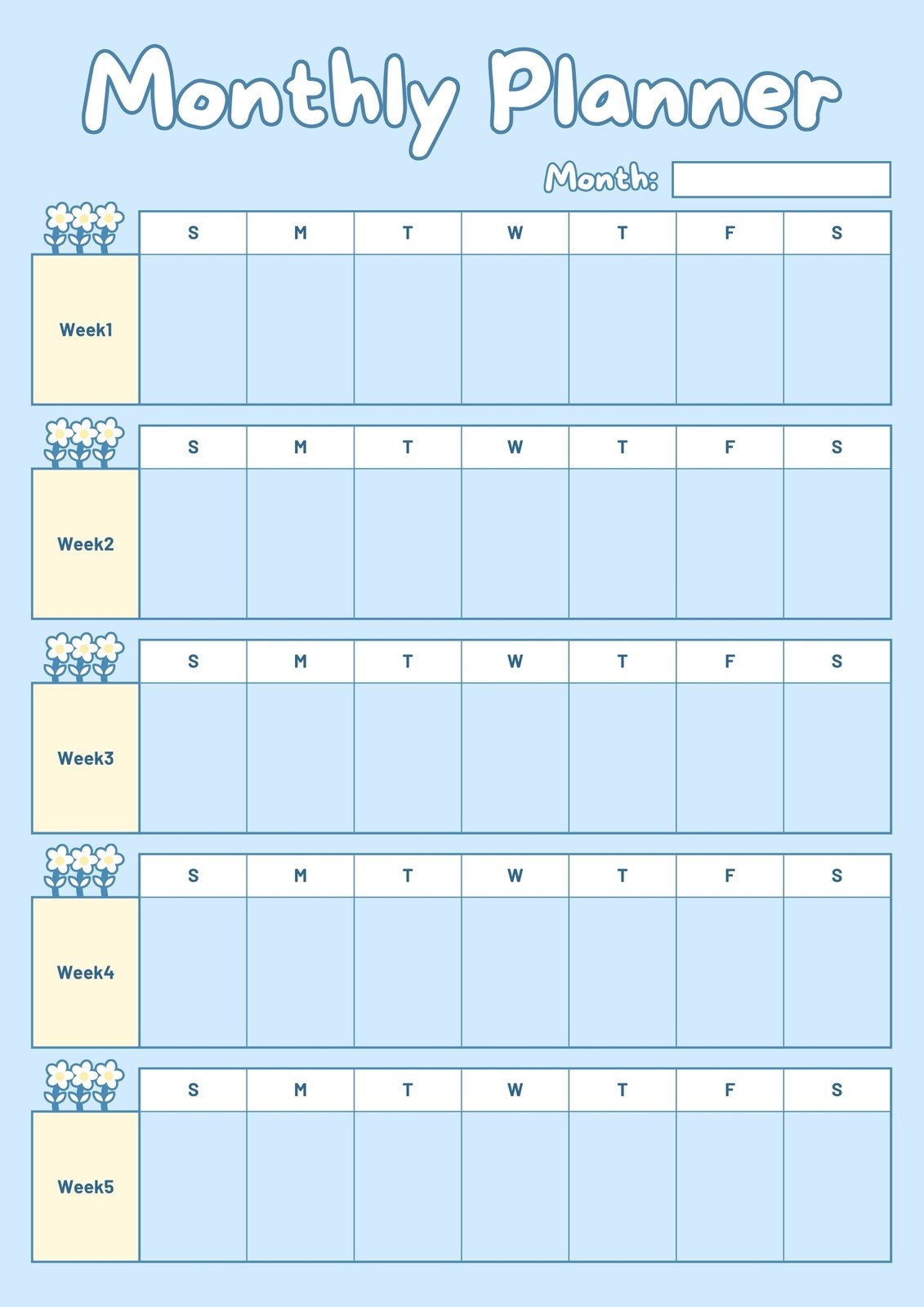 Page 5 Free Printable Cute Planner Templates To Edit Online Canva