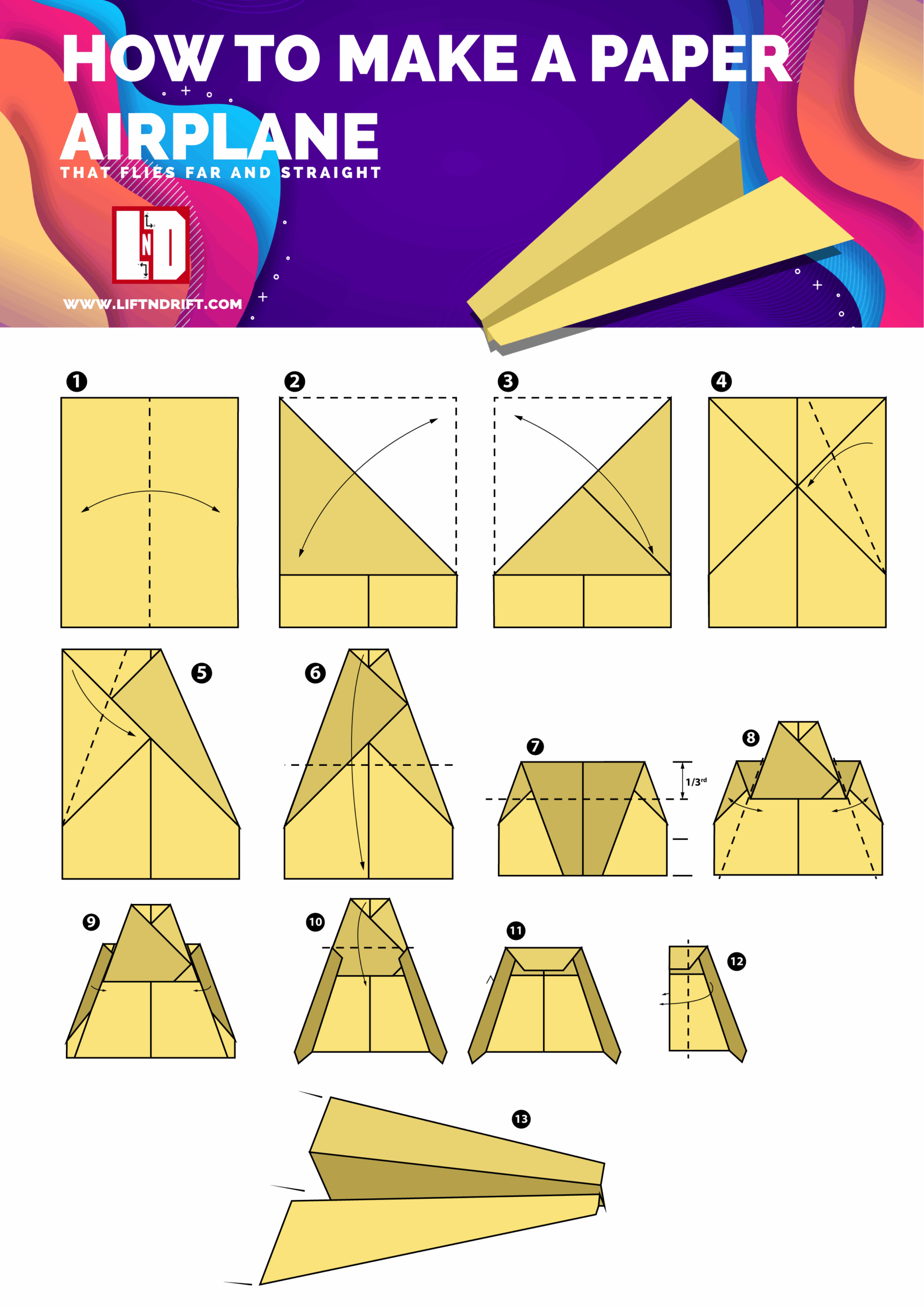 Paper Airplane Template Free Printable