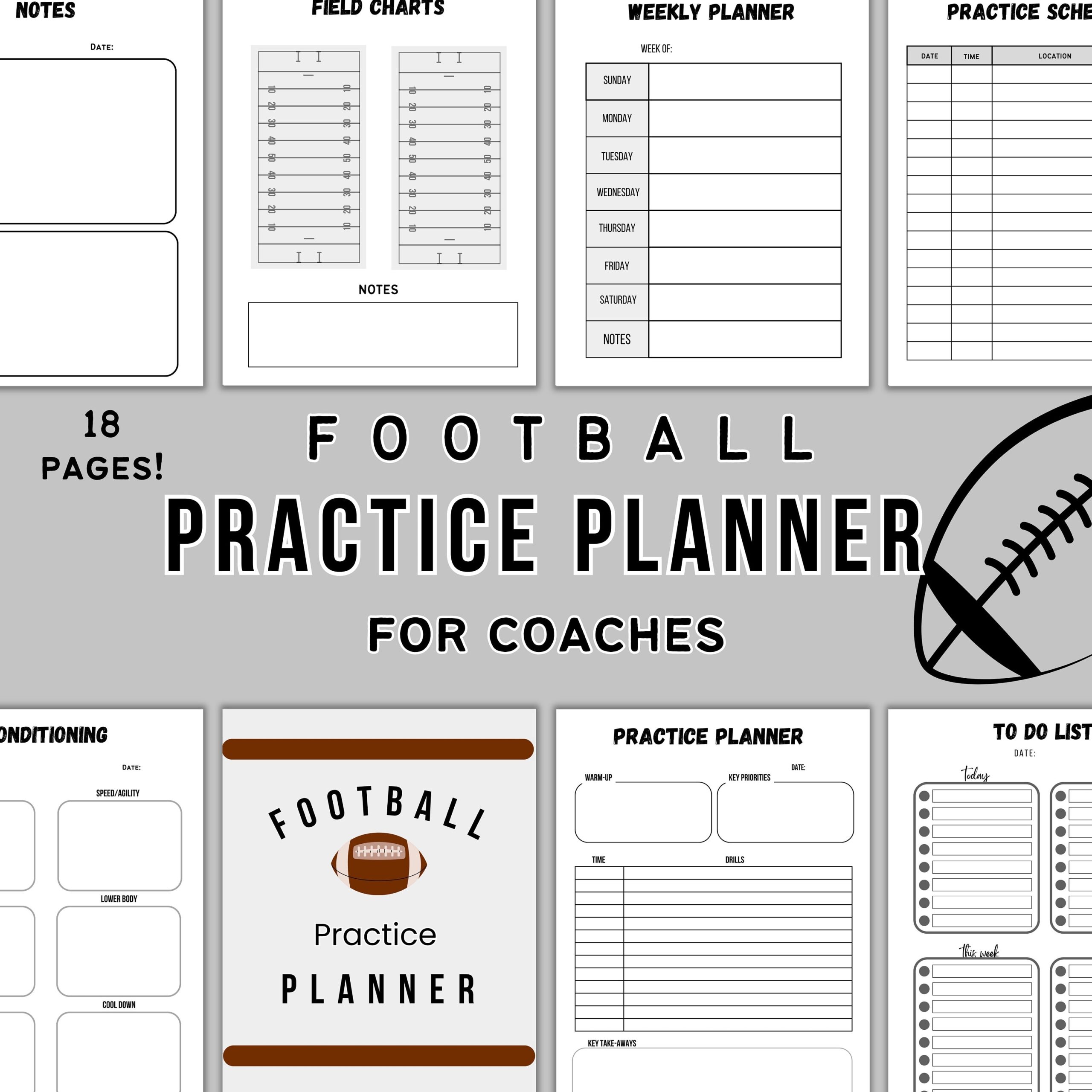 Printable Blank Football Practice Plan Template