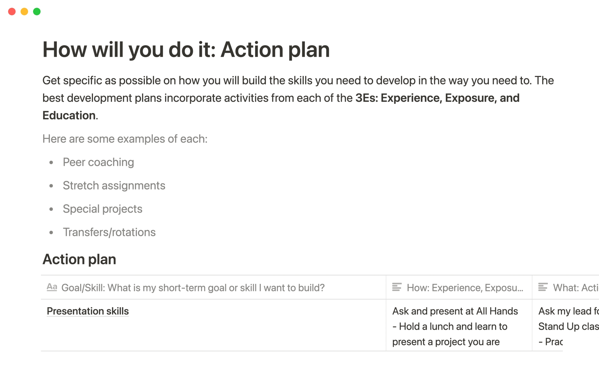 Personal Development Plan Template By Notion Notion Marketplace