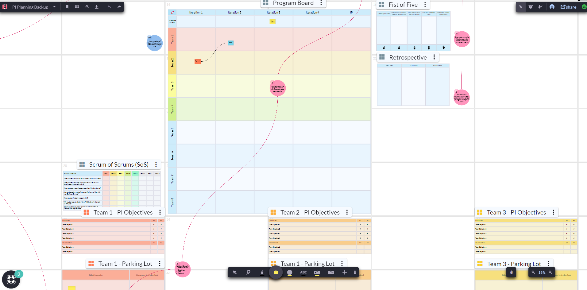 PI Planning Template Hoylu