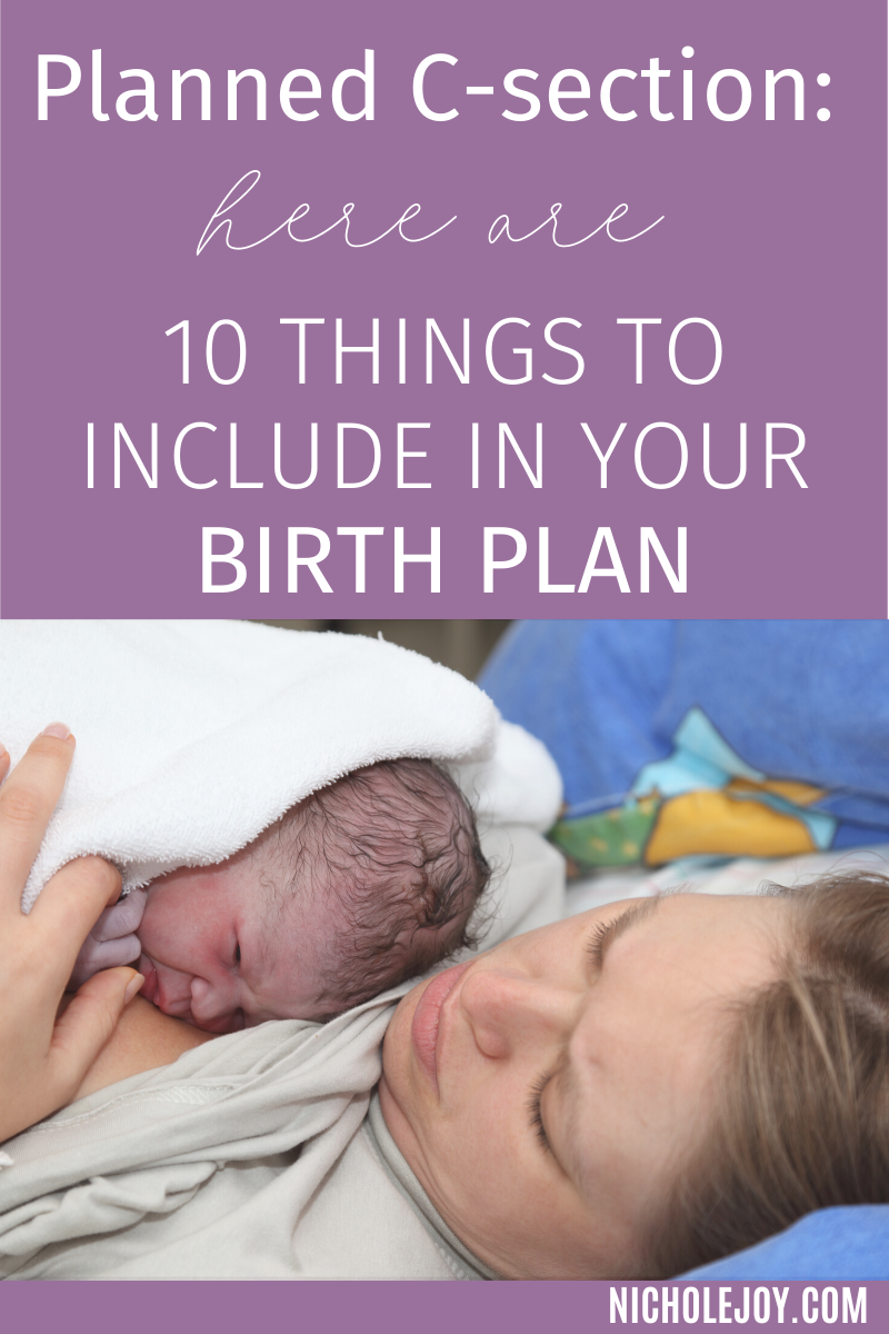 Planned C Section Birth Plan Template