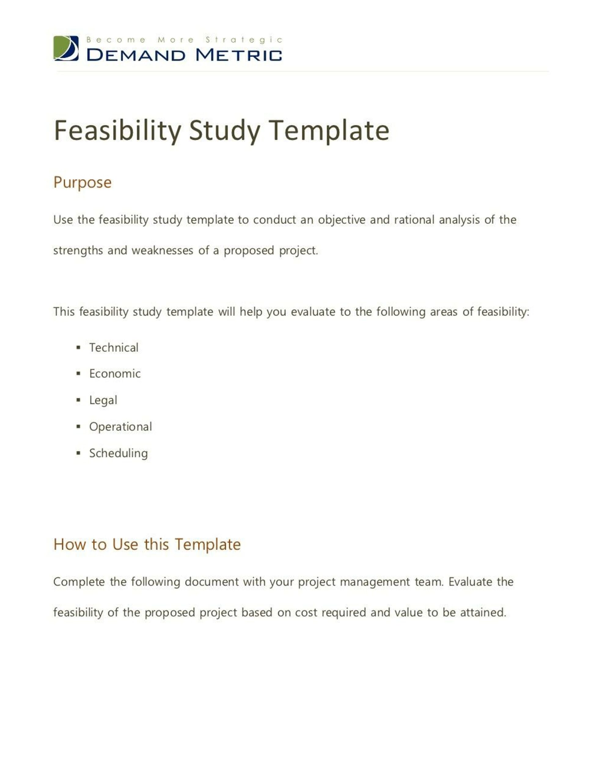 PPT Feasibility Study Template PowerPoint Presentation Free 