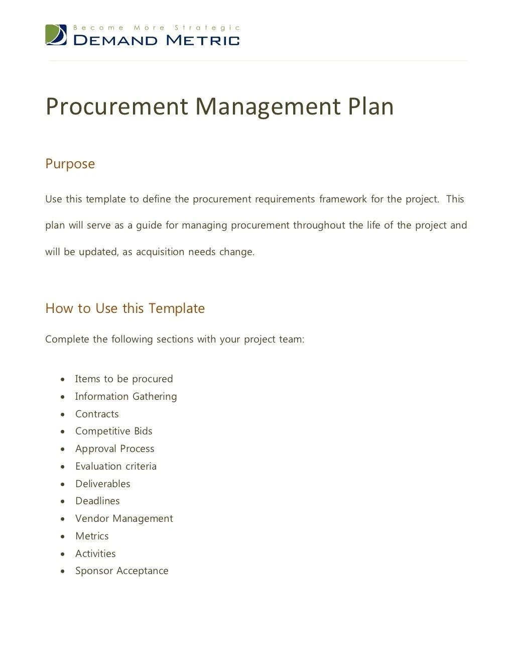 PPT Procurement Management Plan PowerPoint Presentation Free Download ID 8299398
