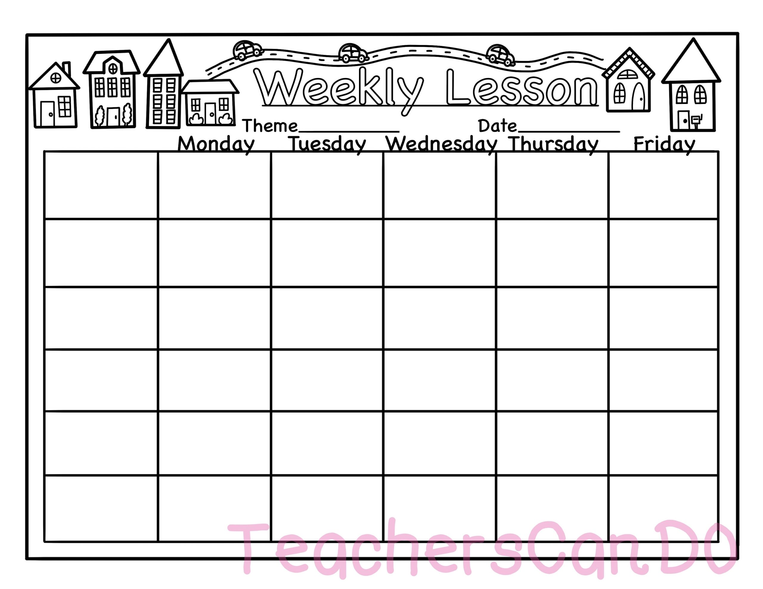 Preschool toddler daycare Neighborhood Themed Lesson Plan Template Etsy Australia