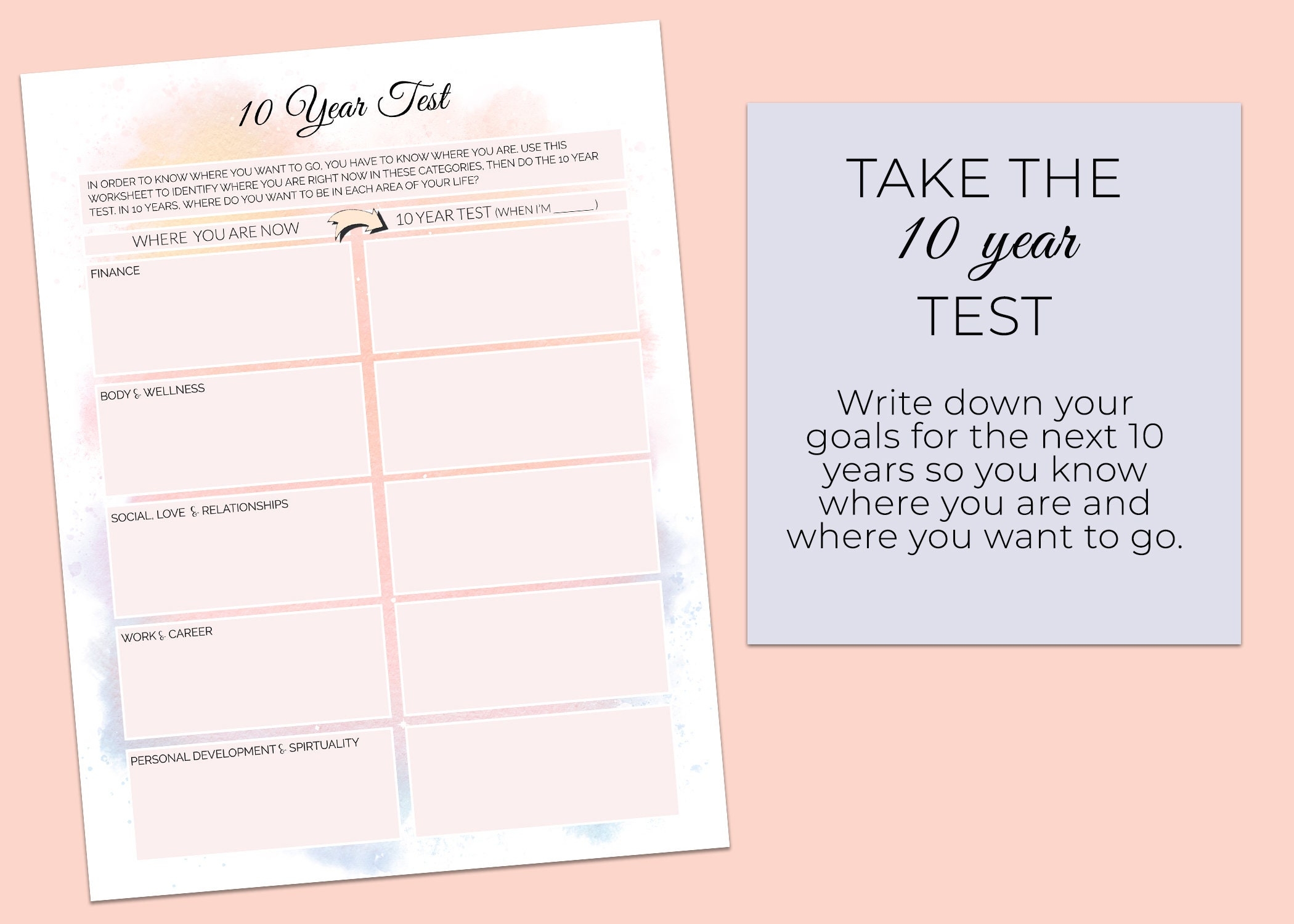 PRINTABLE 10 Year Test Personal Development 10 Year Plan 