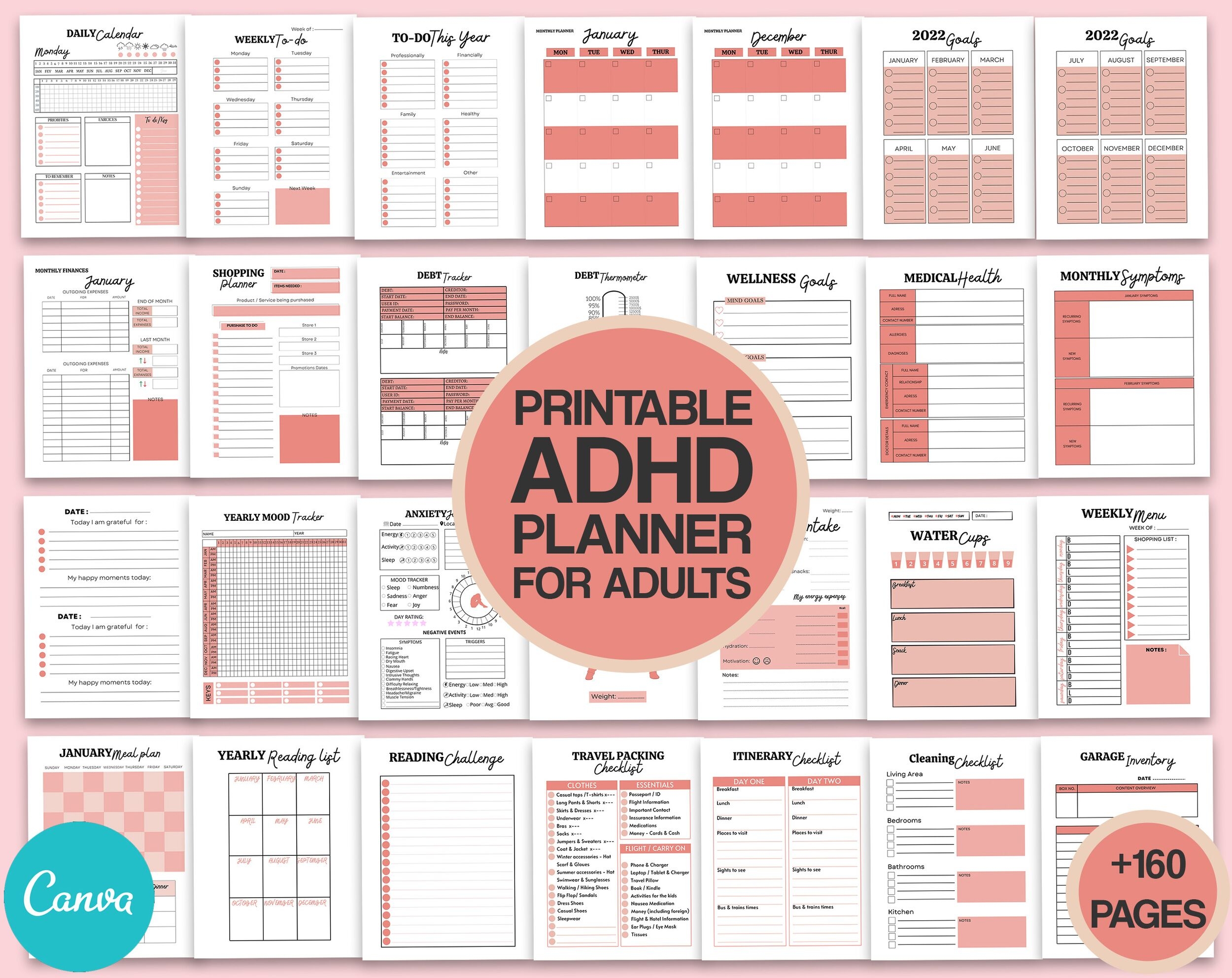 Free Printable Adhd Daily Planner Template