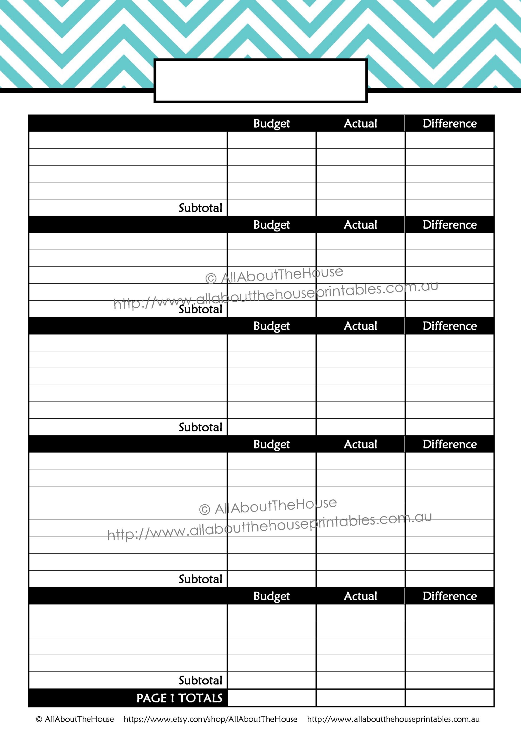 Free Printable Budget Planner Template Uk