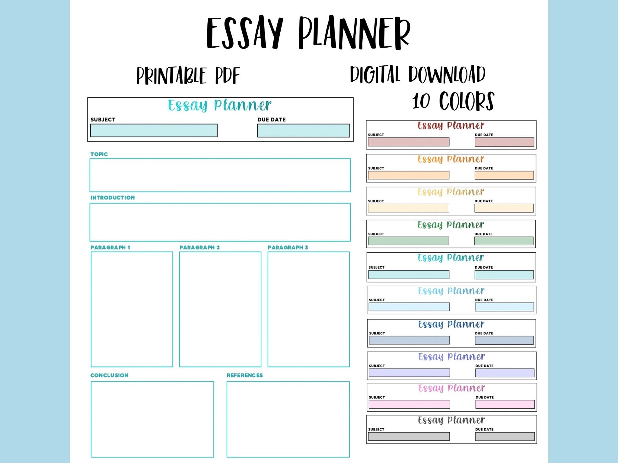 Plan Essay Template
