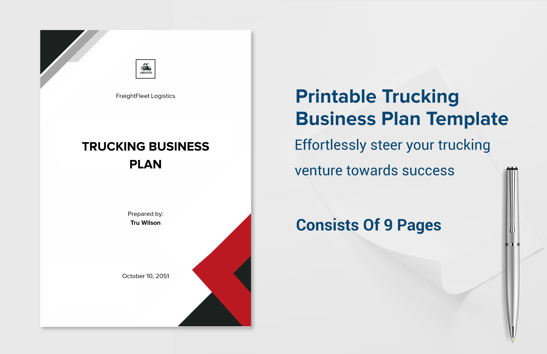 Printable Trucking Business Plan Template In Word PDF Google Docs Download Template