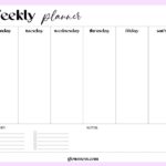Printable Weekly Planner Free Calendar Template PDF Download