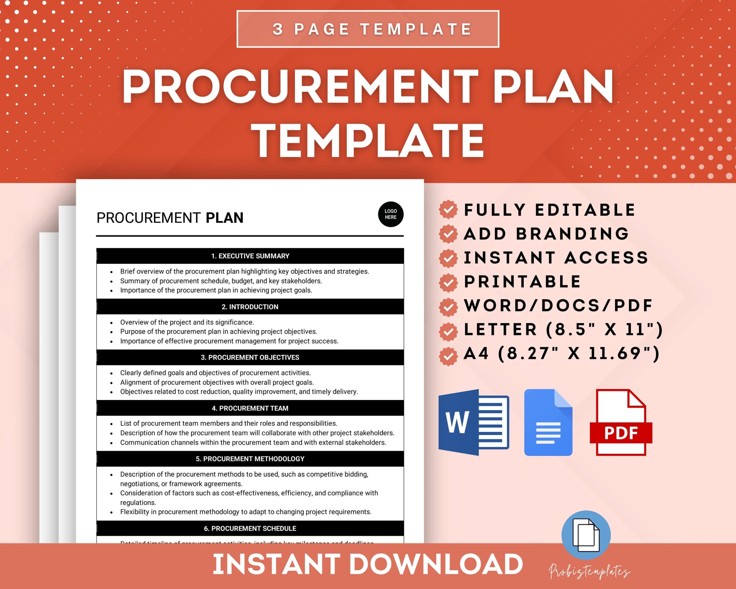 Sample Procurement Plan Template