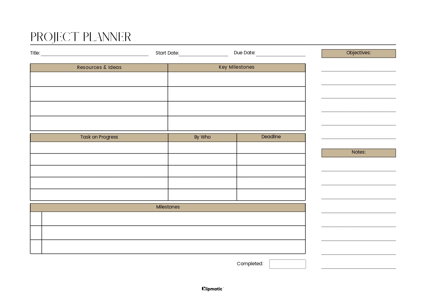 Project Planner Clipmatic